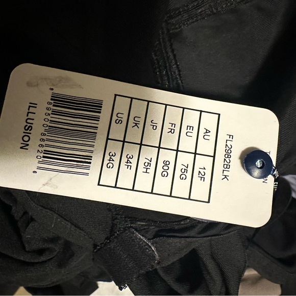 Fantasie illusion bra, 34 G, NWT, black - Picture 3 of 3